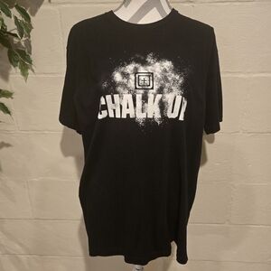 5.11 Tactical T-Shirt Men's XL Black Chalk Up Logo Short Sleeve Crew Neck.